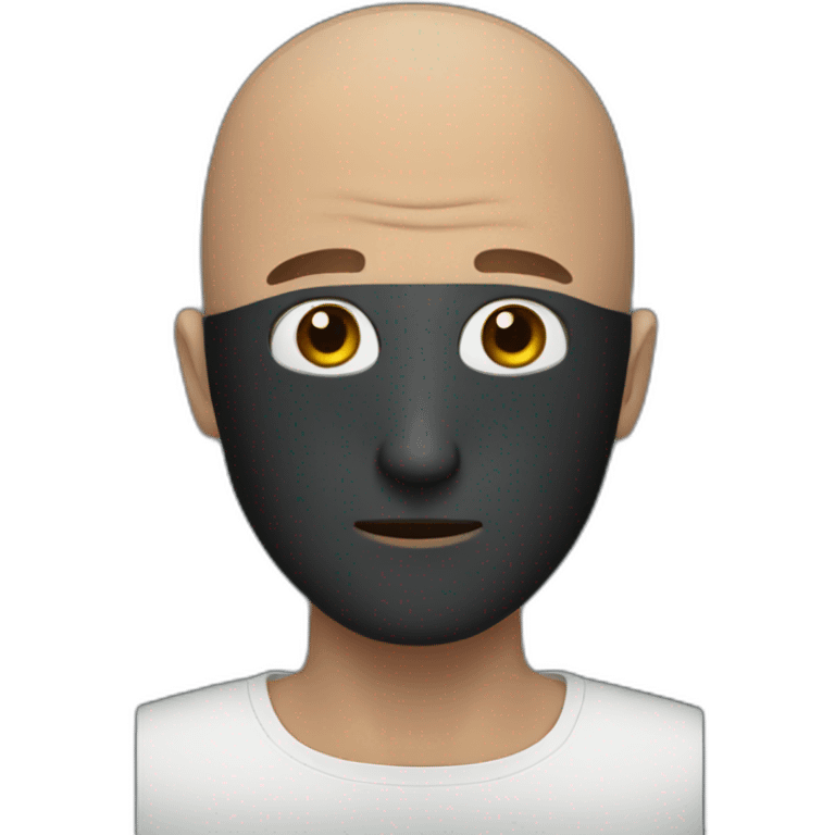 Bald man with dark mask emoji