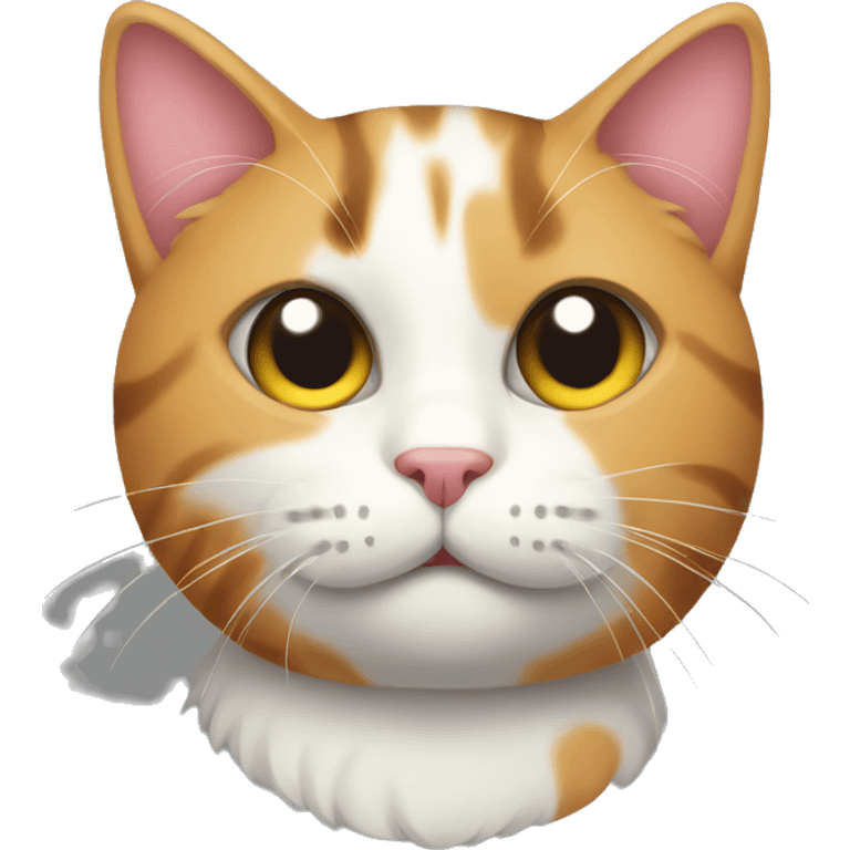 Three colored cat emoji