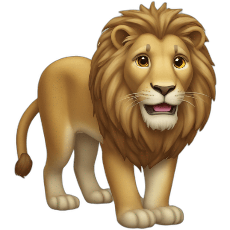 Lion sur loutre sur caca emoji