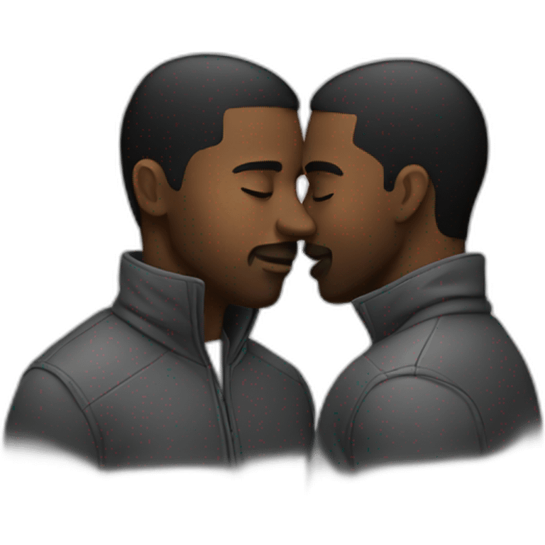 two-black-men-kissing emoji