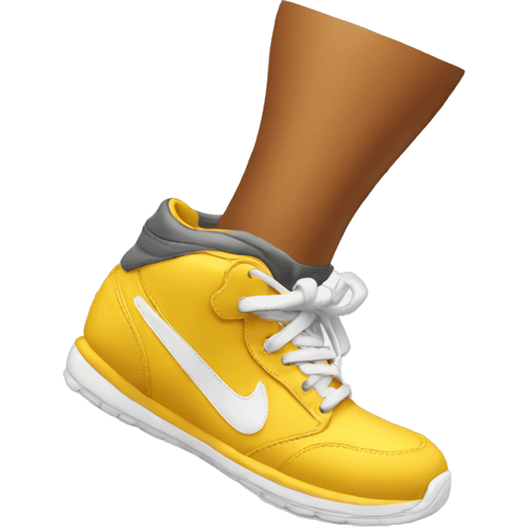 leg with sneaker on emoji