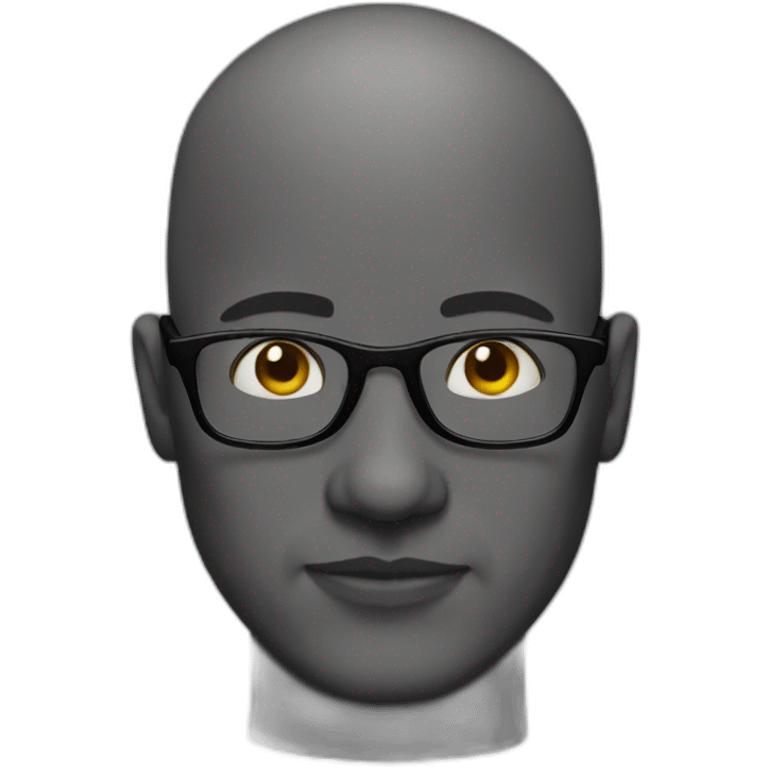 Bald man with subglasses emoji