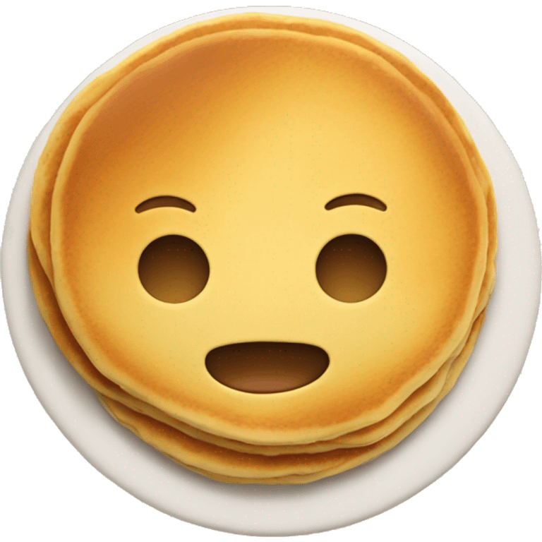 pancake with arms and face emoji