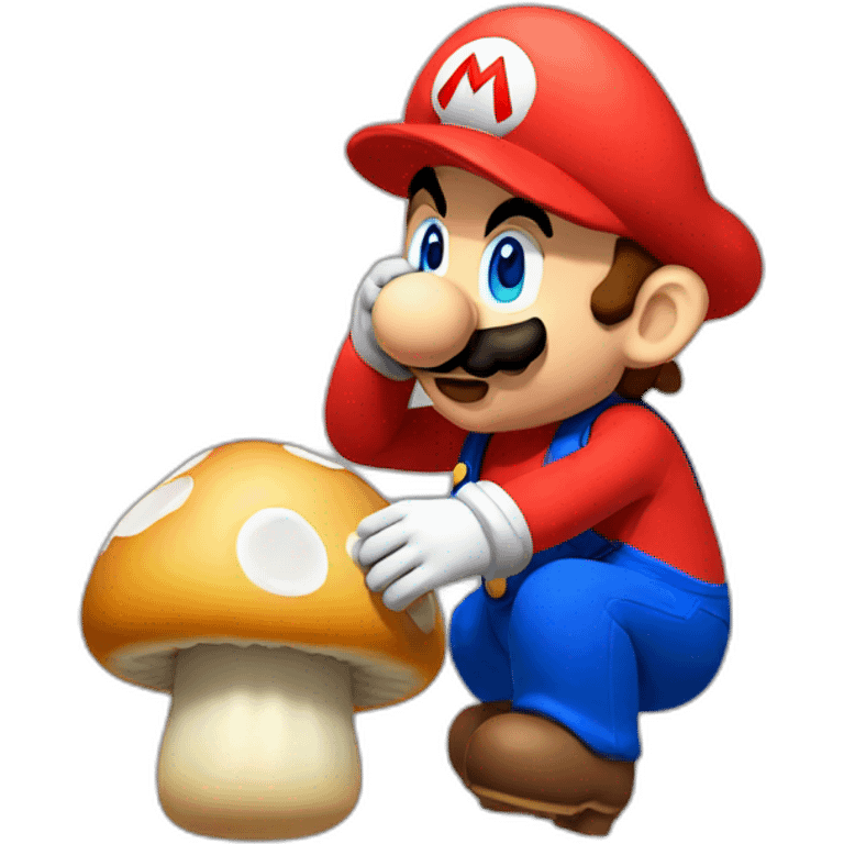 mario eating mushroom emoji