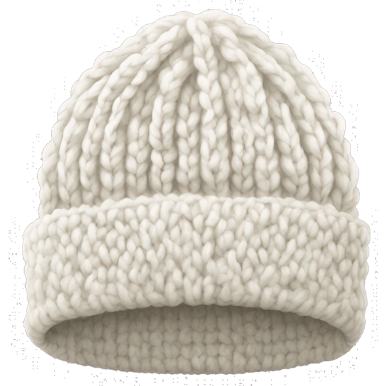 white knitted wool cap piece of clothing emoji