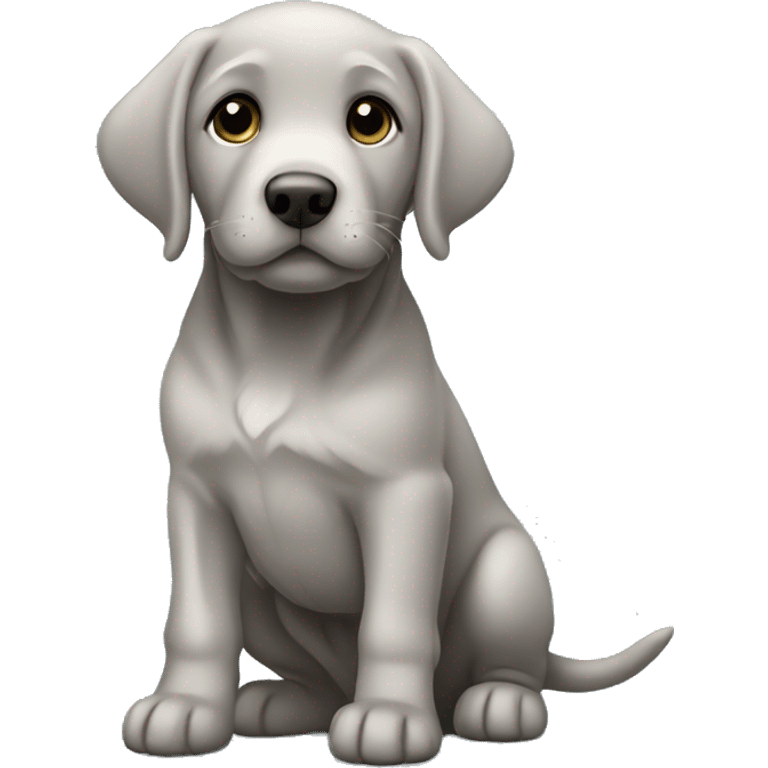 Silver Labrador puppy standing emoji