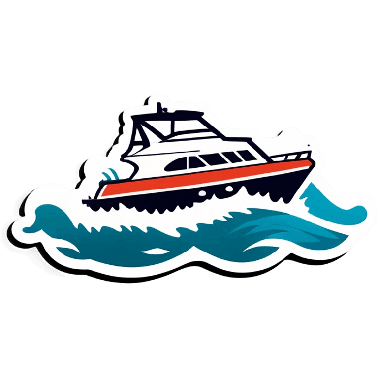 recreational boat in waves emoji