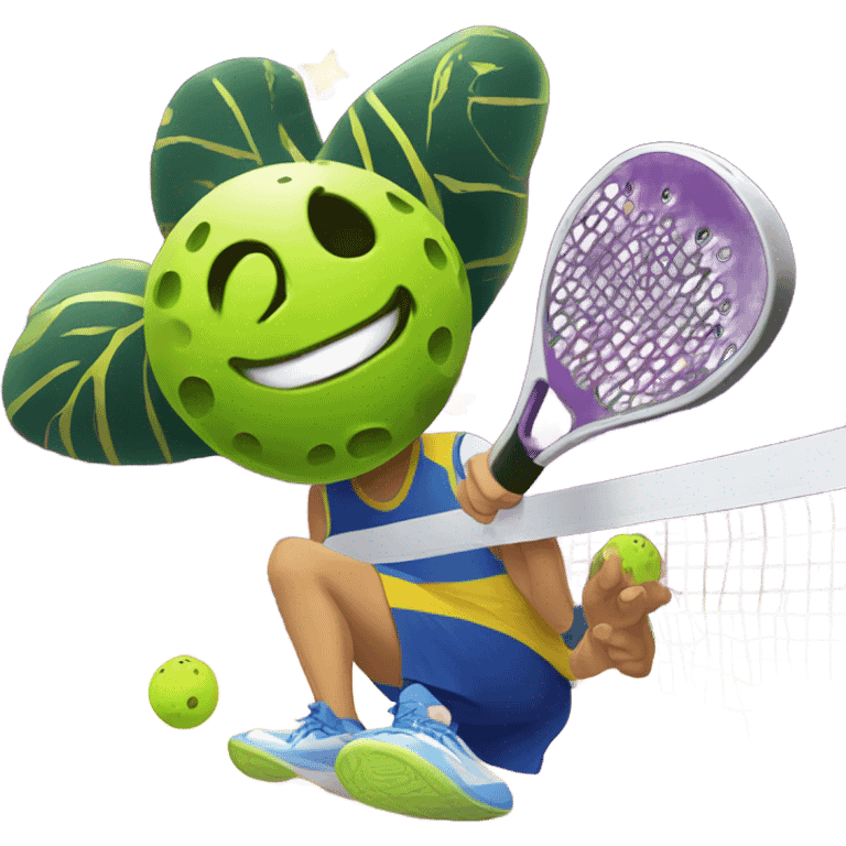 Pickleball happy new year emoji