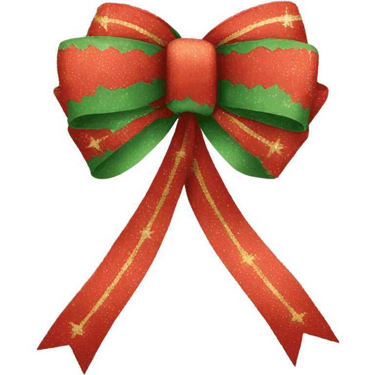 Christmas bow emoji