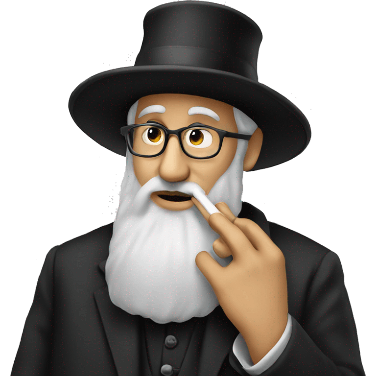 Orthodox rabbi smoking emoji