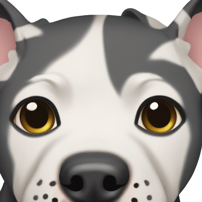 Black staffy white stripe emoji