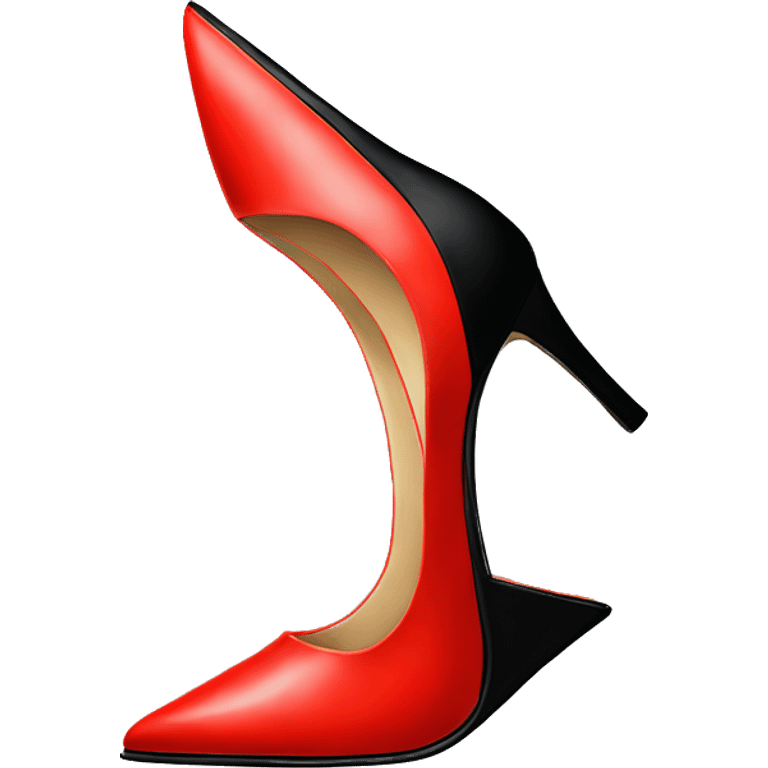 high heels the bottom's color of heels is black emoji