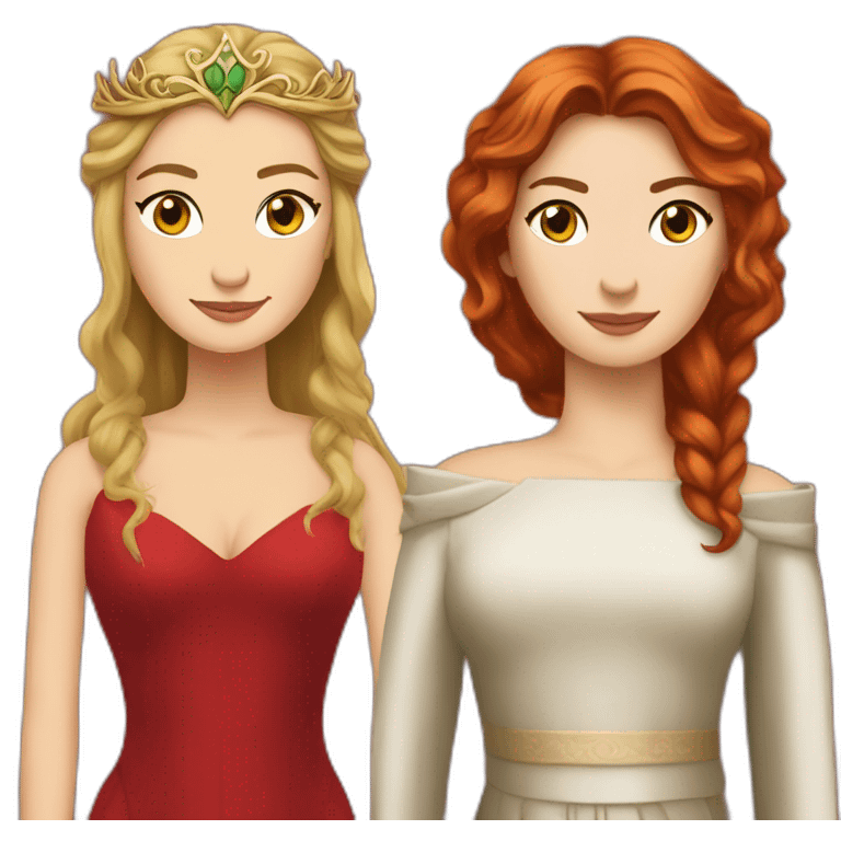 Cersei lannister red dress and a crowm emoji