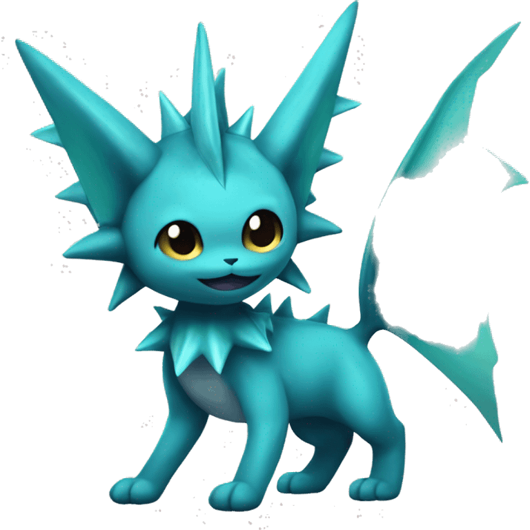 Edgy Vaporeon With Fins and spikes full body emoji