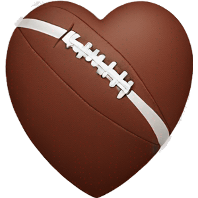 Heart with football emoji