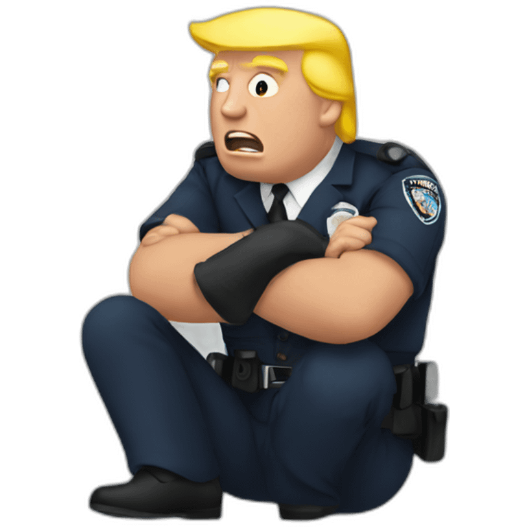 trump-getting-arrested emoji