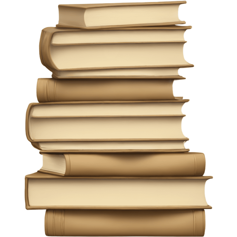 Stack of beige books emoji