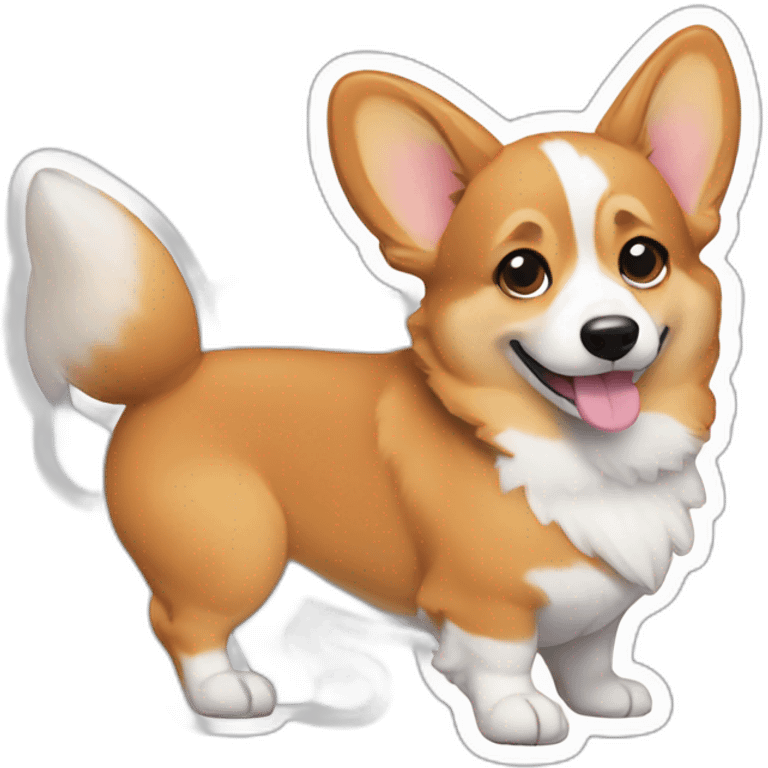 corgi showing his butt emoji