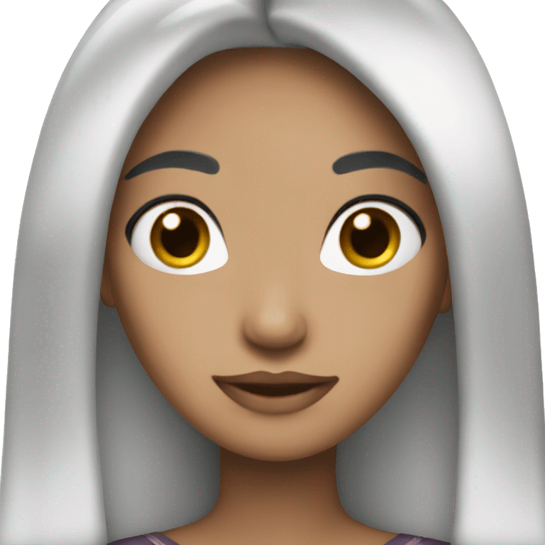 white, black straight hair princess emoji