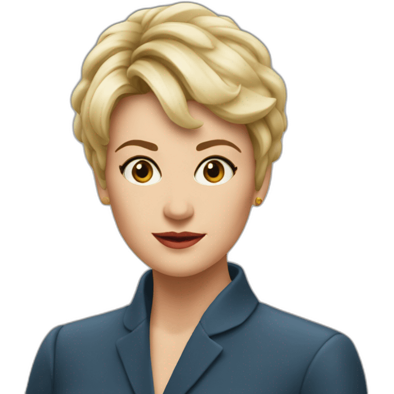 Sandra Huller german actress face head short hair emoji