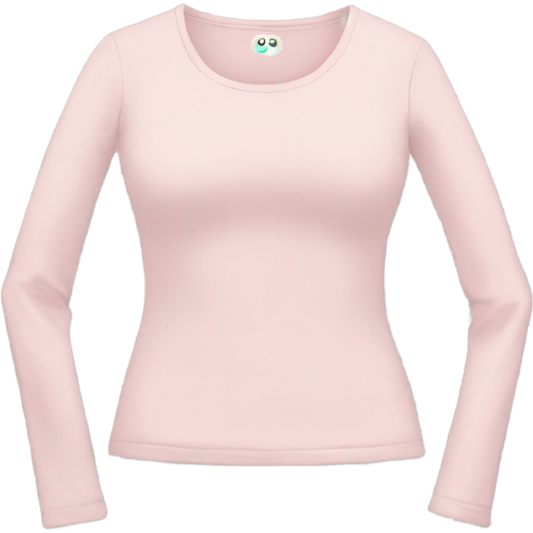 Light pink long sleeve tight top emoji