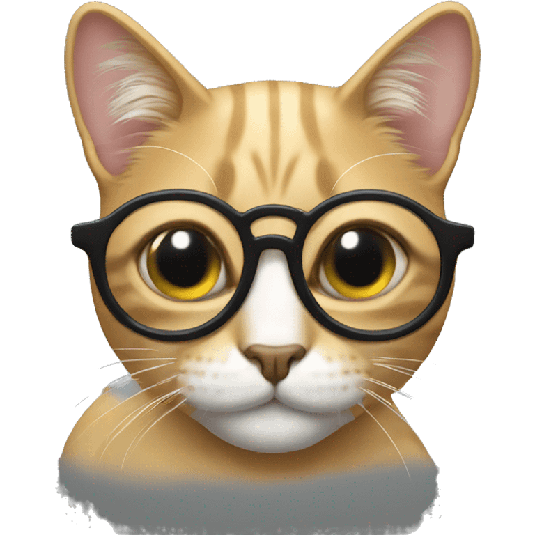 gato con lentes emoji