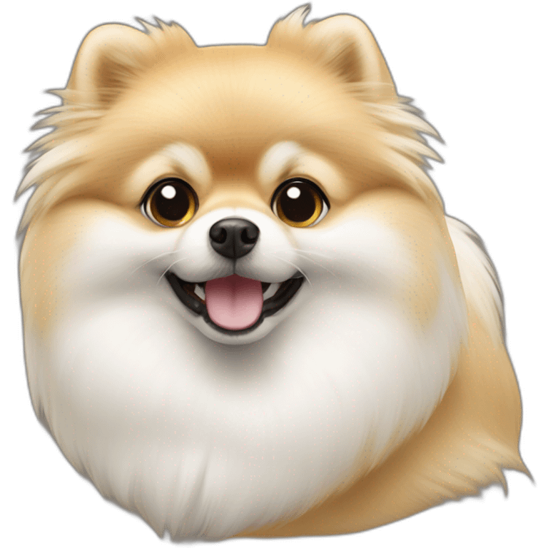 Pomeranian white cashew emoji