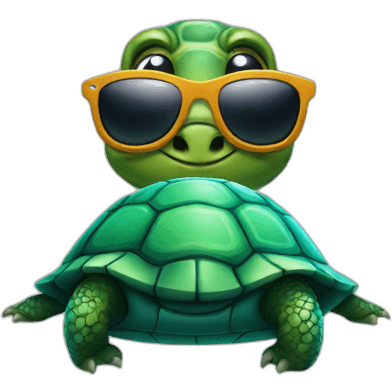 turtle with sunglass emoji