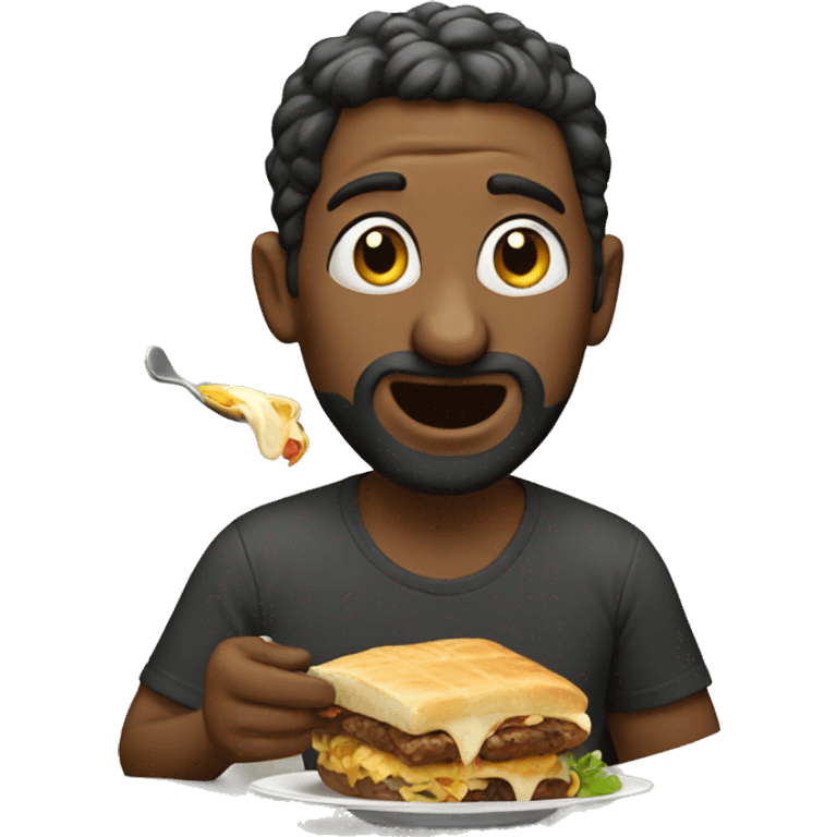 man eating Khajoor emoji