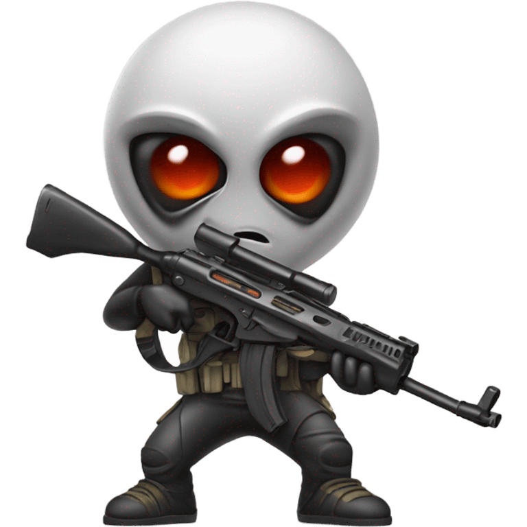 Martian hitman aiming rifle emoji