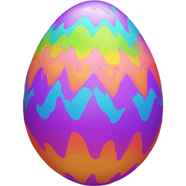 Colorful Easter egg with vibrant colors emoji