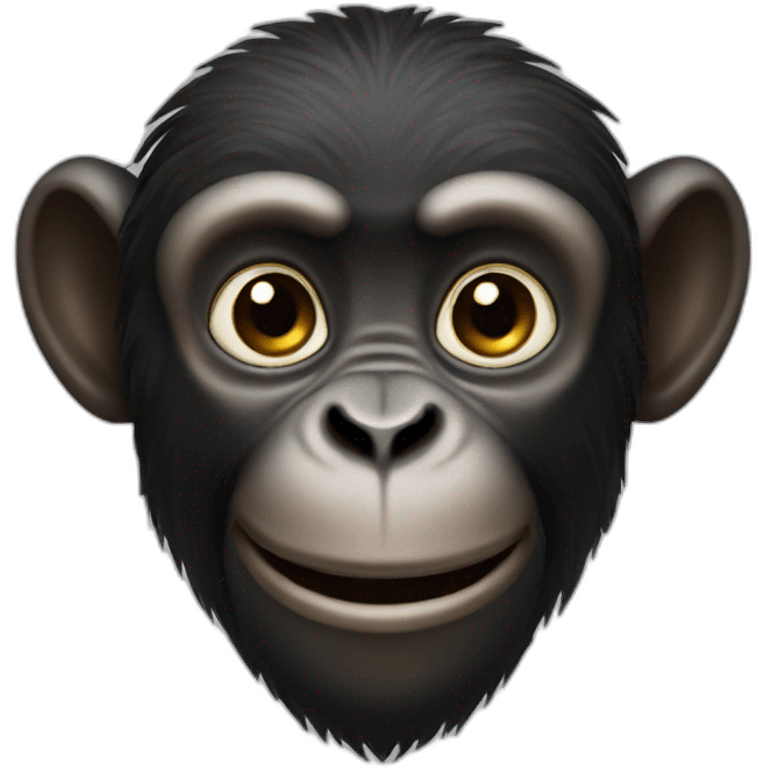 Black monkey emoji