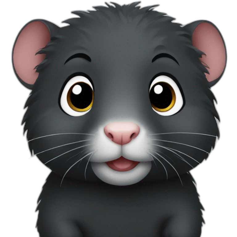 black gerbil  emoji