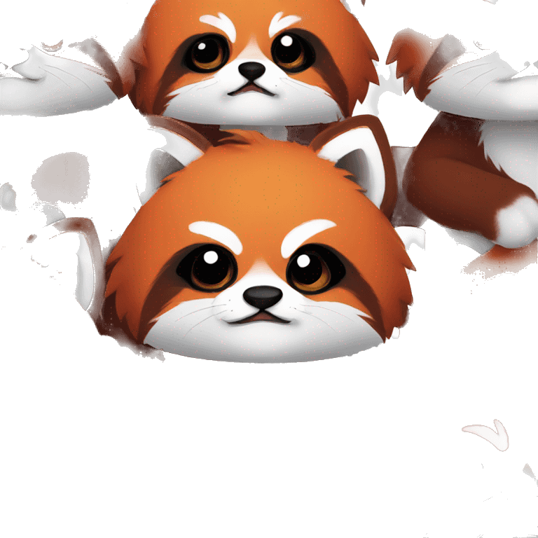 Red panda clenches his fist and is angry emoji