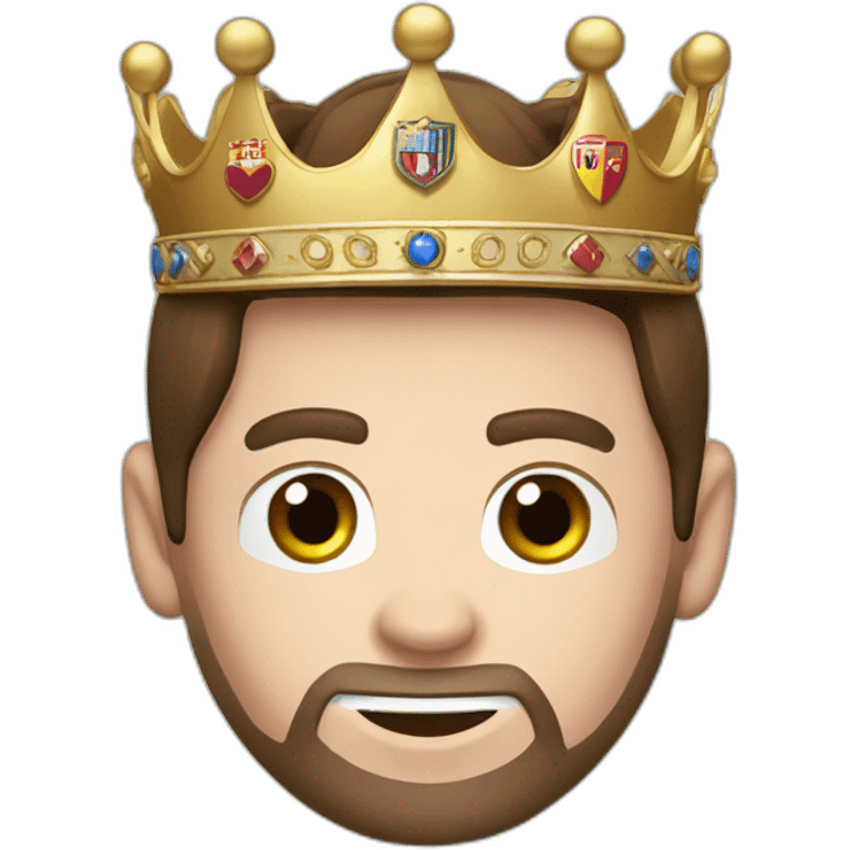 Messi avec une couronne emoji