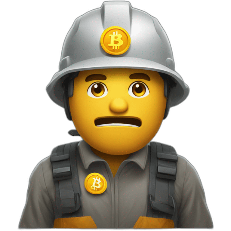 scared bitcoin miner emoji