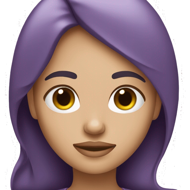 girl sleeping in purple tones emoji