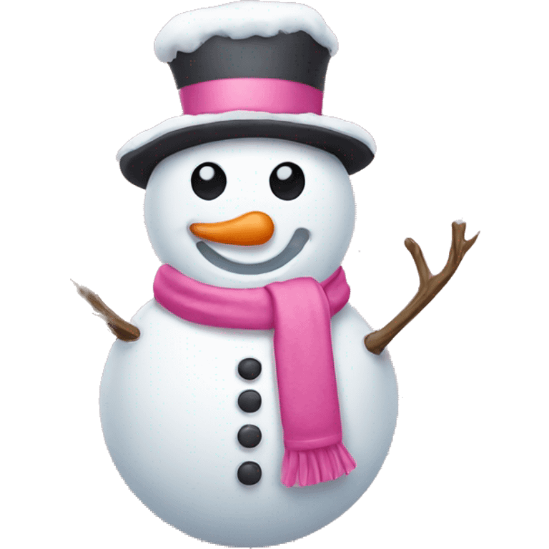 pink snowman emoji