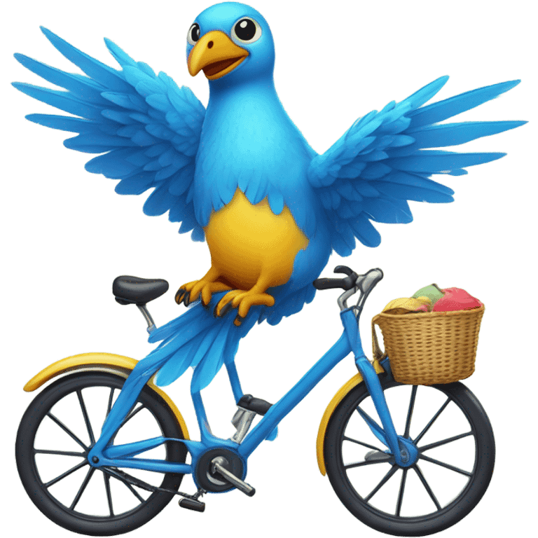 Bird on a bike emoji