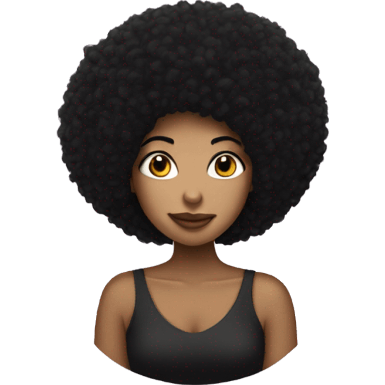 Light Woman with black afro hair kissing emoji