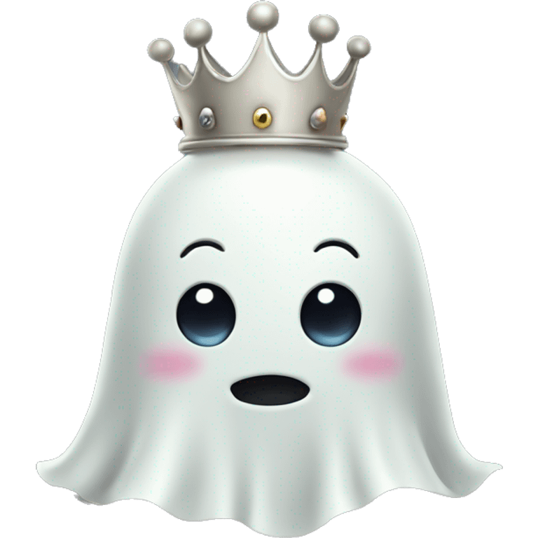 cute ghost wit a crown emoji