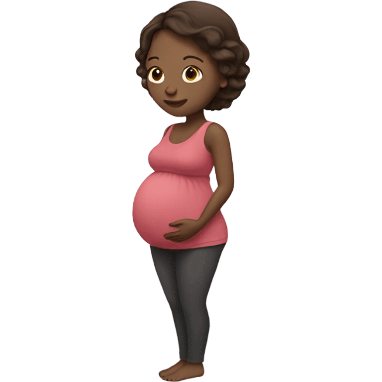 Pregnant white brunette  emoji