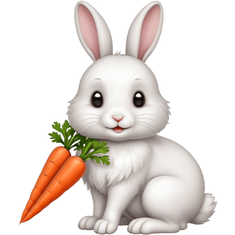 rabbit with carrots emoji