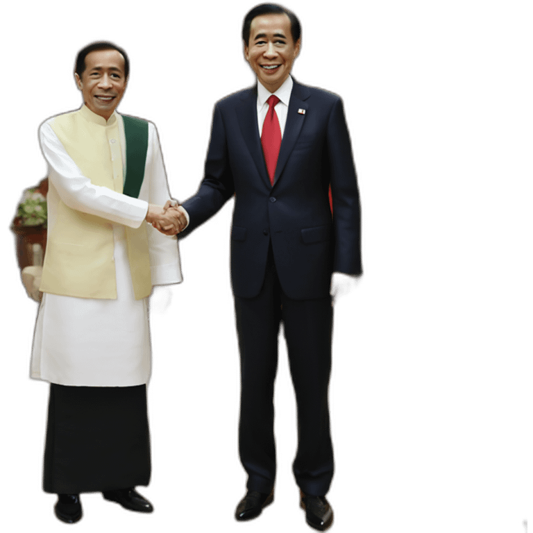 Presiden jokowi shake hand alien emoji