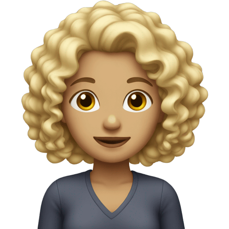 Blonde curly haired girl emoji