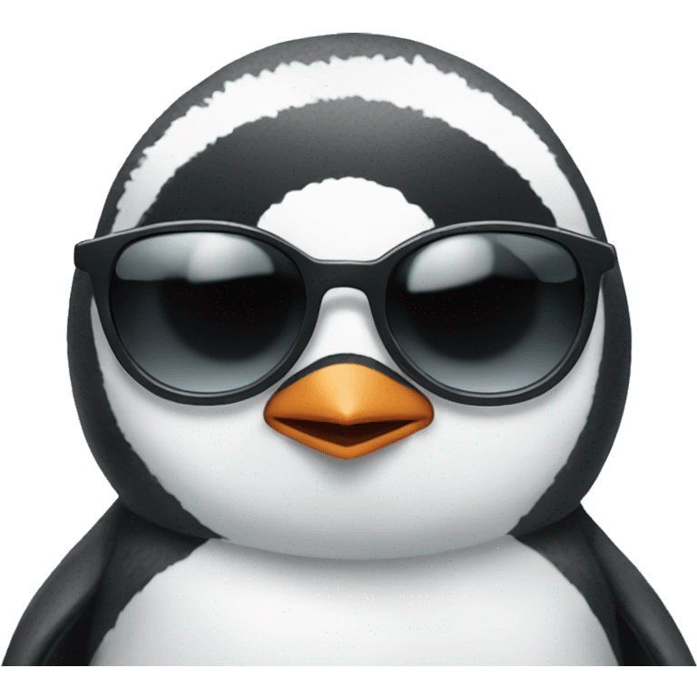 baby penguin wearing sunglasses emoji