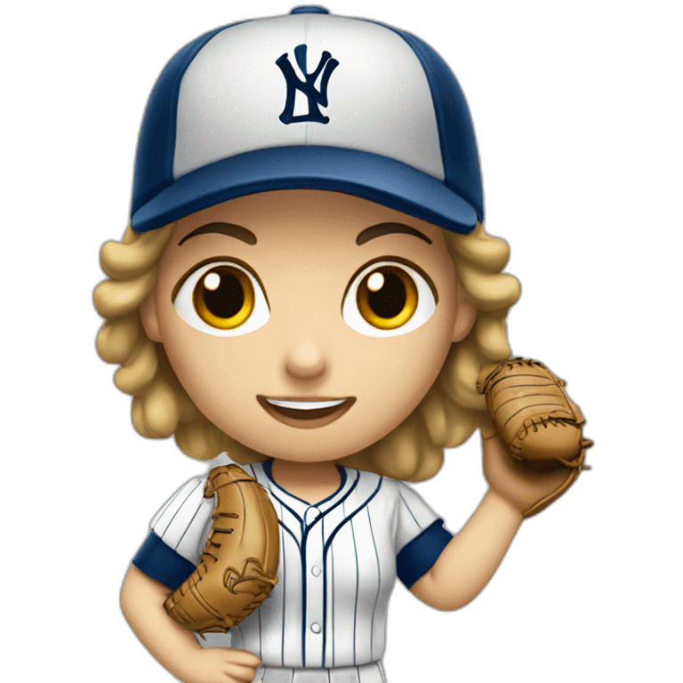 Emoji mujer profesora con un bate de béisbol emoji