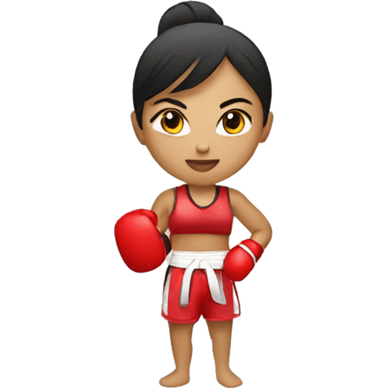 muay thai female emoji