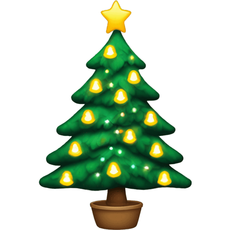 Christmas tree with lights  emoji