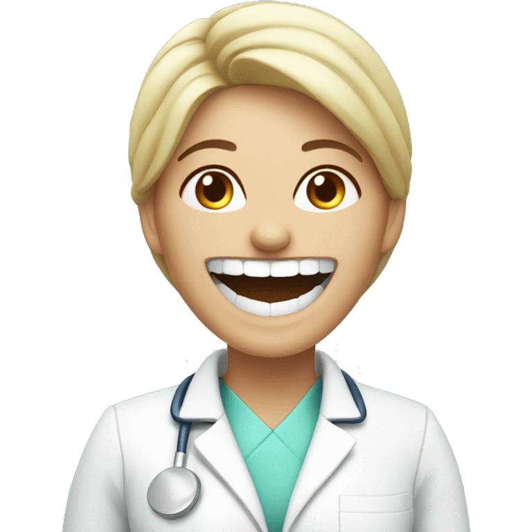 happy woman dentist emoji